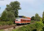 628 336- als RE 3245 (Friedrichshafen Hafen-Lindau Hbf) in Nonnenhorn 11.8.11