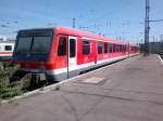 Triebwagen der BR 628 abgestellt am einen Prellbock in Hannover, am 20.08.2011.