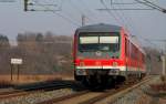 628 332-9 als RB 23582 (Bad Mergentheim-Wrzburg Hbf) bei Knigshofen 25.3.12