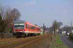 Der 628 670 am 06.04.2012 in Remscheid Lennep.