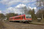 Der 628 527 am 11.04.2012 in Remscheid Lennep.