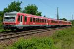 628/629 902/002 und 628/928 451 sind als Ersatz RE Kaiserslautern - Trier am 25.05.2012 in Kennelgarten