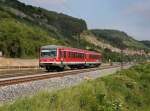 Der 628 265 am 02.06.2012 unterwegs bei Karlstadt.