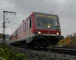 628 452-5 auf dem Weg von Mannheim Hbf nach Bingen (Rhein) Stadt.