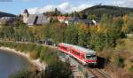 628 555-5 als RB 26953 (Titisee-Seebrugg) in Schluchsee 28.9.12
