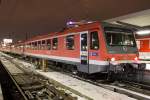 Der Kemptener 628 241 als RB von Buchloe in Mnchen HBF am 07.12.2012