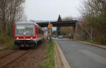 928 625 als RB 14261 Bad Harzburg - Braunschweig Hbf am 14.04.2012 am Evsig Bad Harzburg