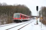928 510 als RB 30784 (Solingen Hbf - Wuppertal Hbf) in Solingen-Schaberg am 26.01.13