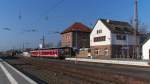 Am Nachmittag des 03.03.2013 hatte 628 602 Sonntagsdienst auf der KBS 687, der Niedtalbahn. Der Triebwagen wartet hier im Bahnhof Dillingen/Saar auf seine Anschle, bevor er wieder seine Fahrt nach Niedaltdorf antreten darf.