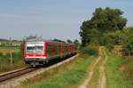 628 075 mit S 29380 bei Unterbachern (14.08.2012)