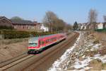 928 503 als RB 30777 (Wuppertal Hbf - Solingen Hbf) kurz hinter Remscheid-Lennep am 25.03.13