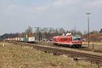 628 646 verlsst als RB 27159 am 22.03.2013 den Bahnhof Tling.4