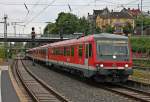 Am 22.05.2013 fuhr 628 412 mit zwei weiteren Triebwagen in den hauptbahnhof von Worms ein.