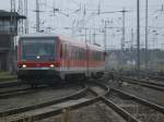 928 652 unterwegs im Stralsunder Gleisvorfeld am 12.Oktober 2013.