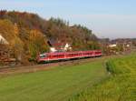 Der 628 570 und der 628 559 als RB nach Salzburg am 26.10.2013 unterwegs bei Tling.