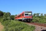 928 211 als RB 28521 (Ramsen - Frankenthal Hbf) zwischen Merteshei und Asselheim am 01.08.13