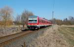 928 623 + 628 xxx als RB 14949 Uelzen - Braunschweig Hbf, kurz vor dem Hp.