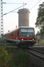 VT 628 634 bei der Einfahrt in den Bf.
