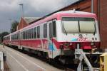 6128 154 (EVB 154) und ein weiterer EVB 628 standen am 30.7.13 in Bremervörde