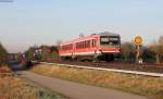 628 302-1 als RB 28160 (Worms-Bensheim) bei Lorsch 24.2.14