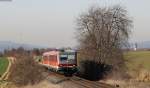 628 470-7 als RB 13533 (Bingen(Rhein) Stadt-Worms Hbf) bei Sprendlingen 24.2.14
