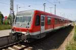 Hier 628 588 als RB66 (RB5810) von Angermünde nach Szczecin Glowny, dieser Triebzug stand am 17.5.2014 in Angermünde.