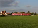 Ein 628 als RB nach Mühldorf am 22.08.2014 unterwegs bei Bayerbach.