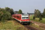 628 630 und 628 574 als RB 27033 am 07.09.2014 in Schwindegg.