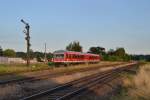 928/628 580 als RB 27096 Salzburg Hbf - Landshut(Bay) Hbf am 15.07.2014 in Tüßling. 