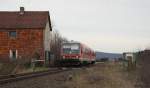 628 618 am 13.02.2014 zwischen Vienenburg und Oker mit einer RB nach Goslar.