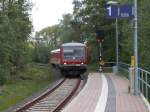 928 650 kam,am 31.Mai 2015,aus Pasewalk kommend in die Endstation Ueckermünde Stadthafen.