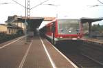 628 662-6 wartet in Grevenbroich am 22.4.03 auf Ausfahrt, die er nach einer berholung bekommen wird. Er ist auf dem Weg von Kln nach Dsseldorf ber die Erfttalbahn.