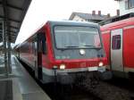 628 306-0 steht am 25.02 abfahrbereit in Richtung Bad Berzabern.