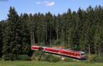 629 003-4 und 628 318-7/628 236-1 als RB 26937 (Titisee-Seebrugg) bei Altglashütten 22.8.15