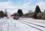 Der Mühldorfer 628 649-6 und sein Schwesterfahrzeug waren am 17.01.16 für den Dienst auf der Strecke München Hbf - Mühldorf (Inn) eingeteilt.