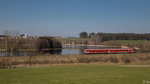 RB 22894 mit einem unerkannt gebliebenen 628 am 18.03.2016 beim Elleratzhofer Weiher zwischen Leutkirch und Kißlegg.