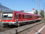 628 229 der Westfrankenbahn kurz vor der abendlichen Abstellung im Bahnhof Öhringen am 21.08.2016.