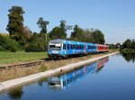 Der 628 423 und der 628 585 als RB nach Trostberg am 29.09.2016 unterwegs bei Schalchen.