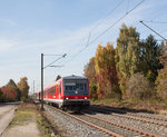 Da ich den 628 556-3 noch nie auf der KBS 940 München - Mühldorf antraf, wurde er am 01.11.16 bei seiner Fahrt von der bayrischen Landeshauptstadt zur Stadt am Inn, gekuppelt mit 628 572-0,