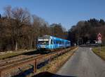 Der 628 423 als RB nach Aschau am 01.01.2017 unterwegs bei Urschalling.