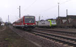 628 466 ist Lz aus Saarbrücken in Richtung Saarlouis unterwegs und hat gerade den Bahnhof Bous Saar durchfahren.