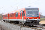 DB Regio 628/928 640 am 20.02.2019  12:20 nördlich von Salzderhelden am Bü75,1 in Richtung Kreiensen