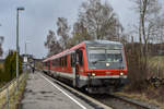 628 548 legt als RB nach Wangen(Allgäu) am 07.03.20 halt im Bahnhof von Alttann ein