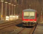 Am 22.02.2015 verläßt RE 17 auf dem Weg nach Warburg den Bahnhof in Arnsberg.