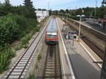 628 542 als Rb 22377 (Munderkingen - Ulm hbf) abfahrbereit im Bahnhof Ehingen (Donau) am 04.08.16