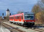 628 574 erreicht als RB27259 den End-,Grenzbahnhof Simbach/Inn; 170310