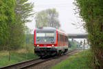 DB Regio 628 509 // Grevenbroich-Gustorf // 5. April 2014. Mittlerweile fährt hier die VIAS als RB 39 (Düssel-Erft-Bahn).
