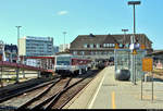 628 502-7  Keitum  der DB Fernverkehr AG als D 1445 (Sylt Shuttle Plus) nach Bredstedt rangiert in seinem Startbahnhof Westerland(Sylt) auf Gleis 5, um an einen Autozug (Sylt Shuttle) der DB