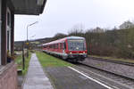 Am 02.02.2020 war mal wieder ein 628er auf der Niedtalbahn eingesetzt.