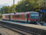 VT 628 646 mit RB nach Aschau im Chiemgau in Prien am Chiemsee, 20.09.2020.